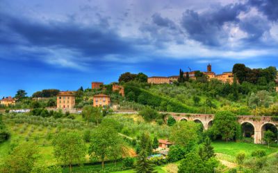 Landschap van Toscane in Italië