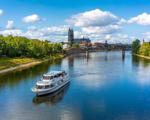 Elbe langs Magdeburg