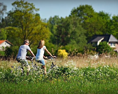 Fietsen door de natuur