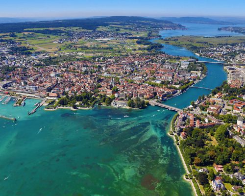 Het plaatsje Kontstanz naast de Bodensee