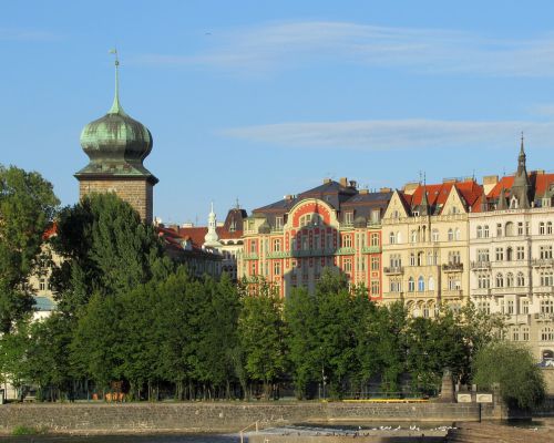De stad Praag in Tsjechië