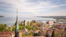 Blik op het meer vanaf de Münster