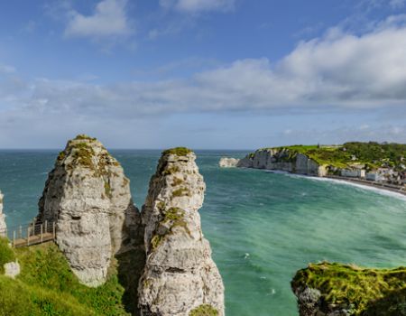 Kliffen langs de kust van Normandie