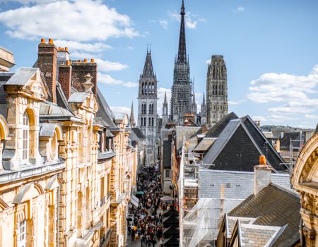 De plaats Rouen in Normandie