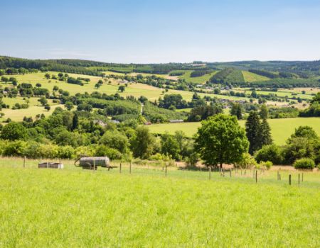 Belgische platte land in de ardennen
