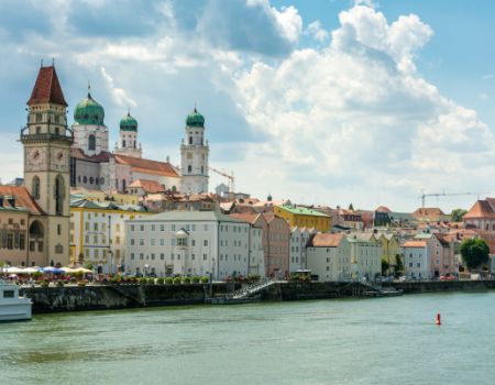 Kathedraal van Passau aan de Donau