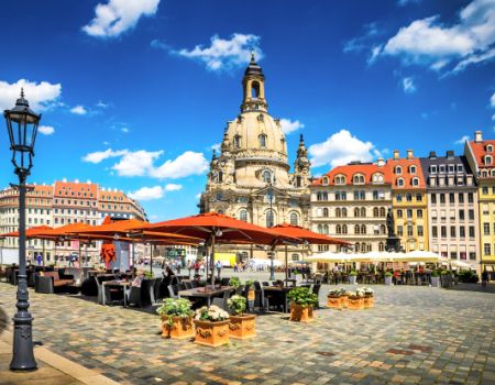 Centrum van Dresden waar de reis eindigt