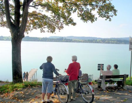 fietsen langs de hopfensee