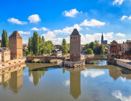 Het middeleeuwse gedeelte van de stad Straatsburg