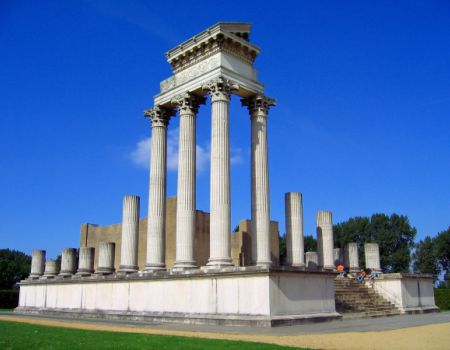 Romeinse haven tempel bij Xanten