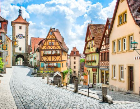Het centrum van Rothenburg aan de Tauber
