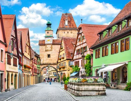 Stadscentrum van Rothenburg ob der Tauber