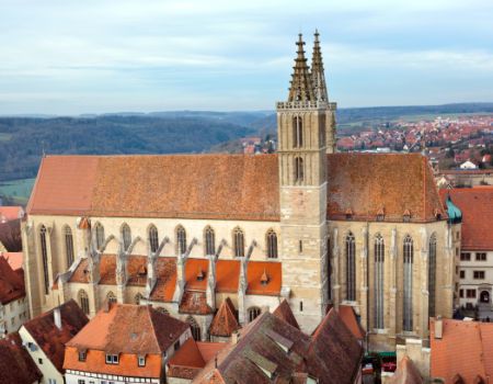De saint James kerk in Rothenburg ob der Tauber