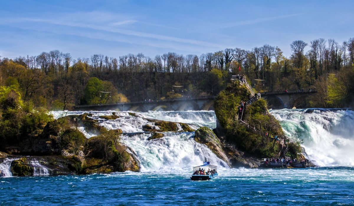 De Rheinfall waterval aan de Bodensee